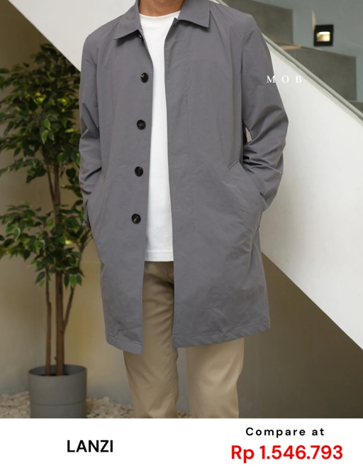 Image of LZJ02002 Basic Coat Jacket Grey