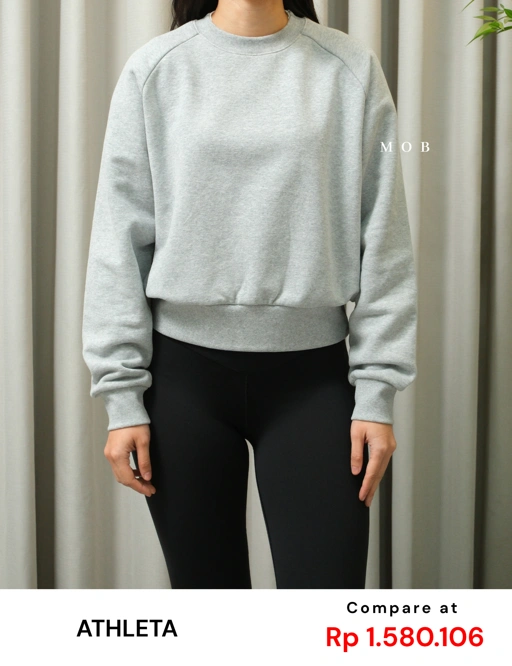Image of ATHSW01001B Forever Fleece Relaxed Sweatshirt Grey