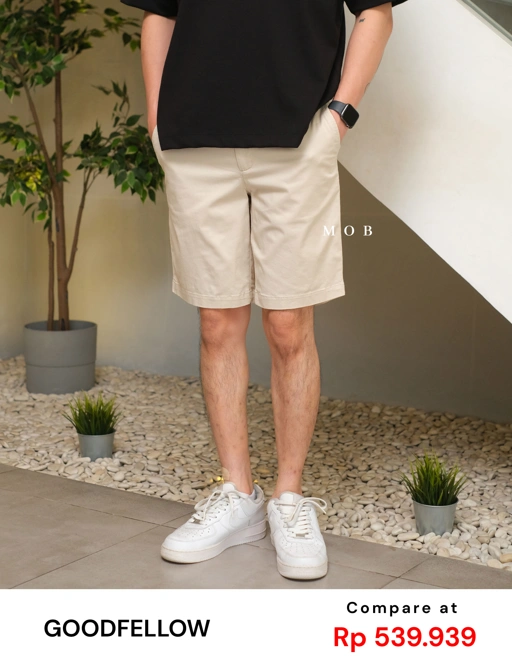 GFSR01001B Flat Front Shorts Beige (Inseam 9)