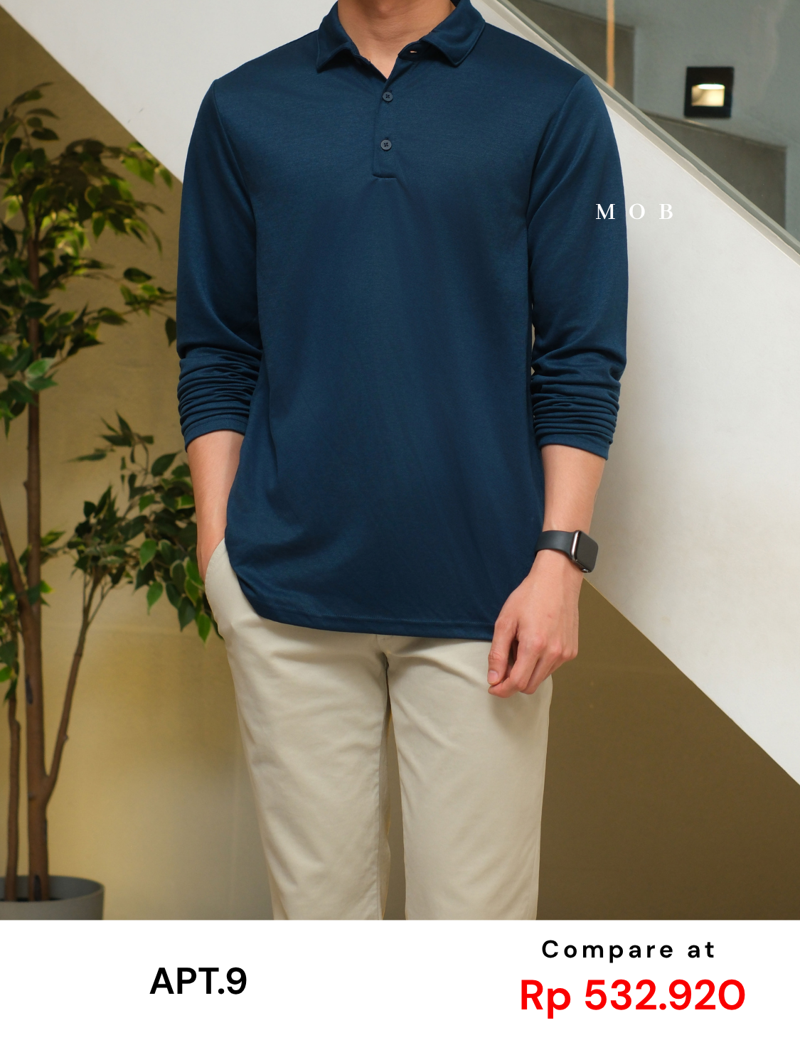 APTPLS01002 Premier Flex LS Polo Navy