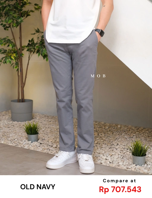 ONPT4101 Ultimate Slim Chino Pants Stone Grey