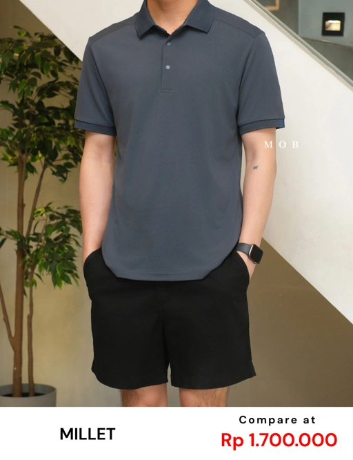 MIL01SSP001-002 Performance SS Polo Midnight Slate