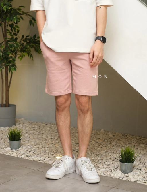 Image of GUSR01009 Basic Sweat Shorts Pink