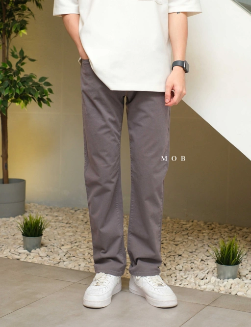 Image of F&TPT04006 365 Straight Fit Pants Grey