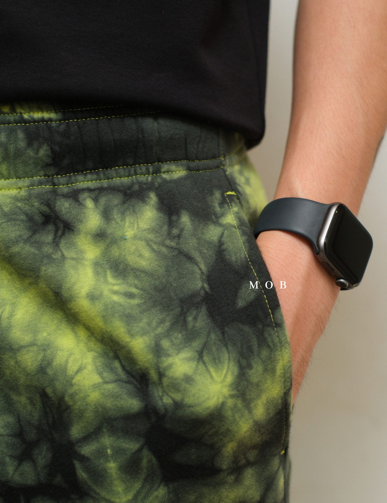 CHMPJP09001D Galaxy Tie Dye Jogger Stabilo Black