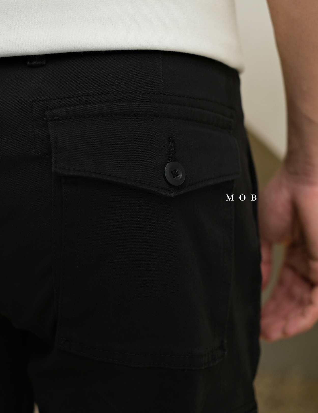 AZEPT05001 Straight Fit Cargo Pants Black 