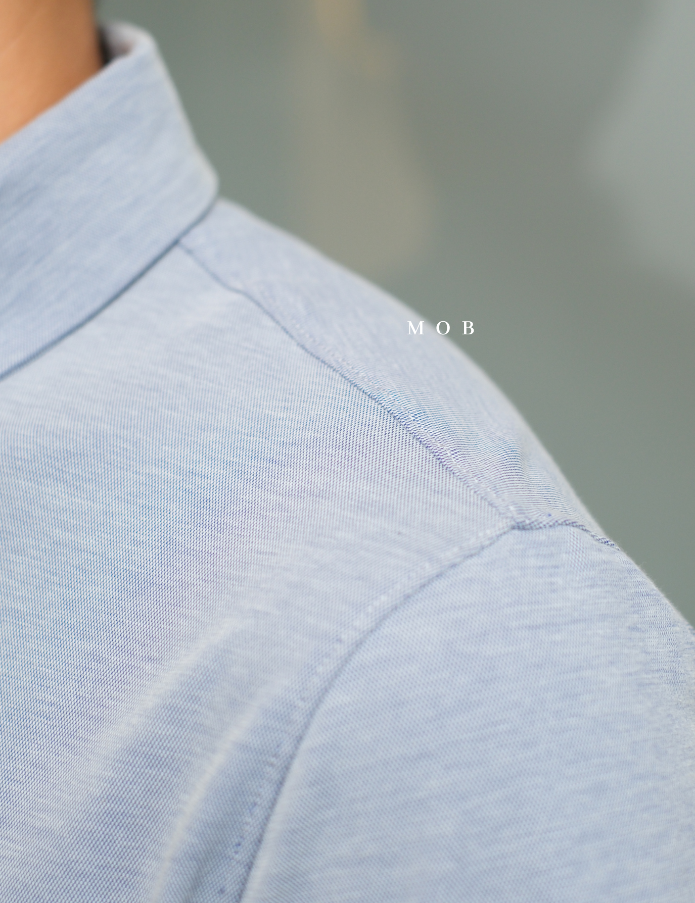ARK01SSP017 Hybrid Button Down Collar Polo Shirt Blue Horizon