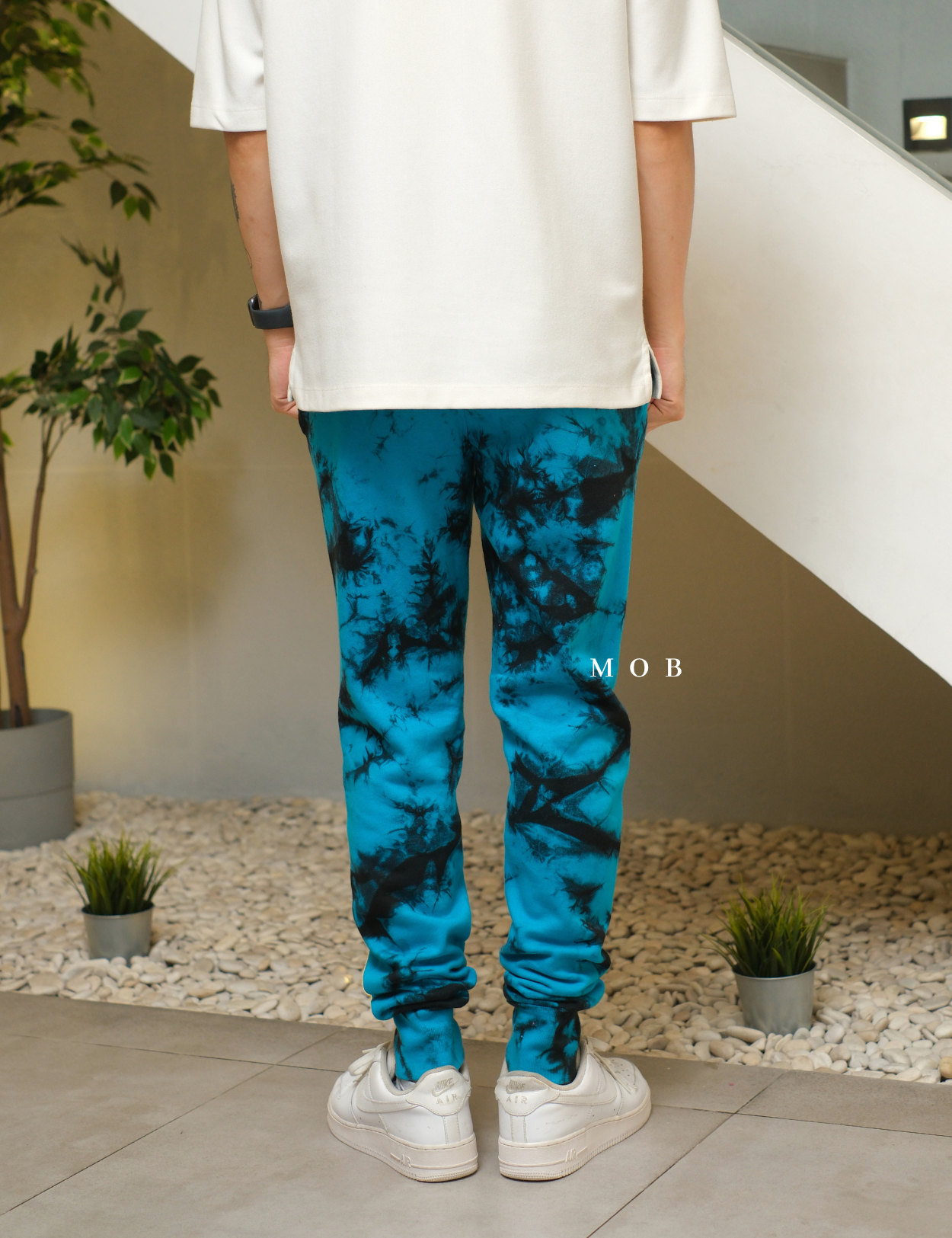 CHMPJP09001E Galaxy Tie Dye Jogger Blue Black