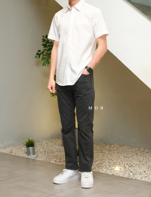 Image of F&TPT04007 365 Straight Fit Pants Dark Grey