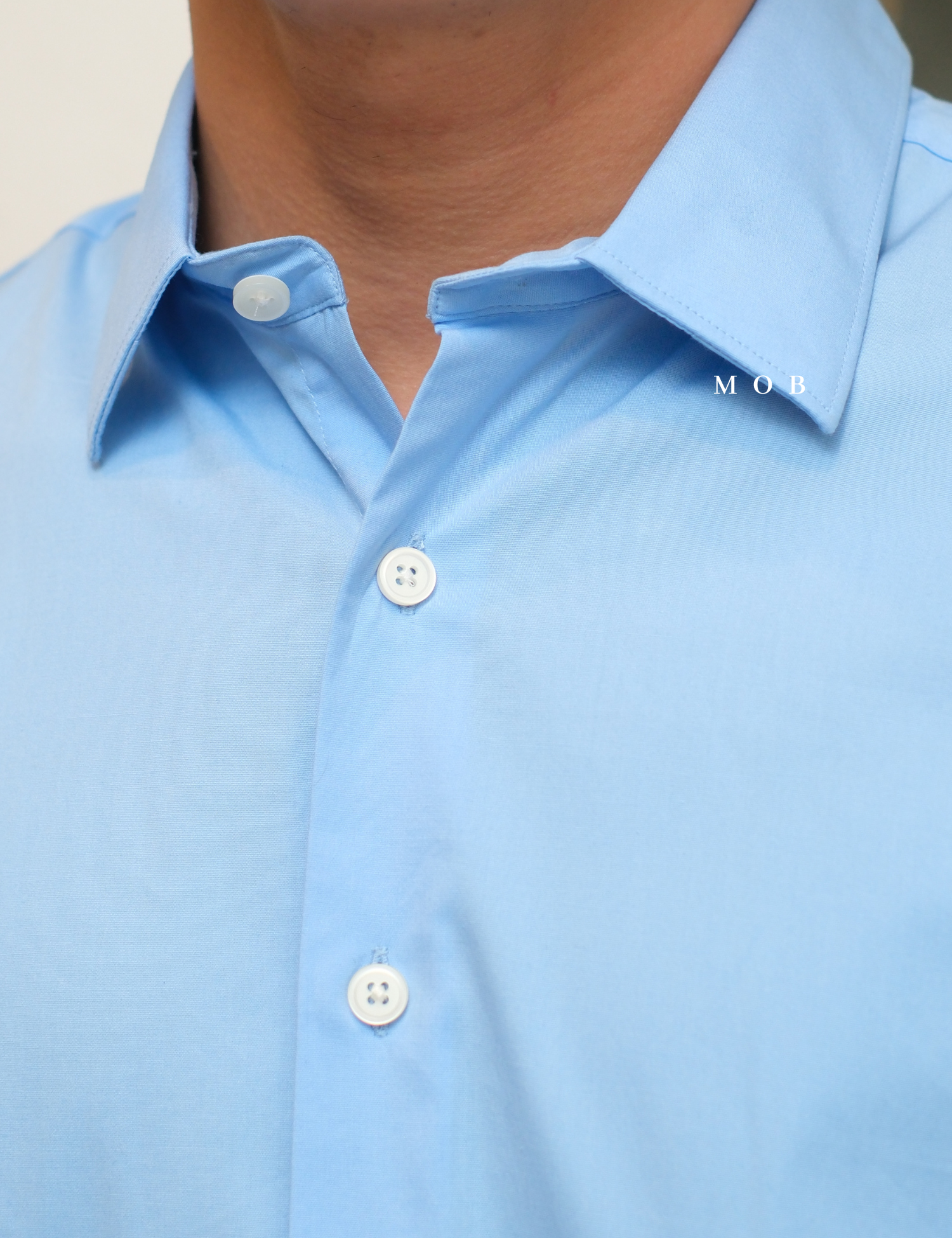EXLSS07004 FITTED Stretch 1MX LS Shirt Light Blue