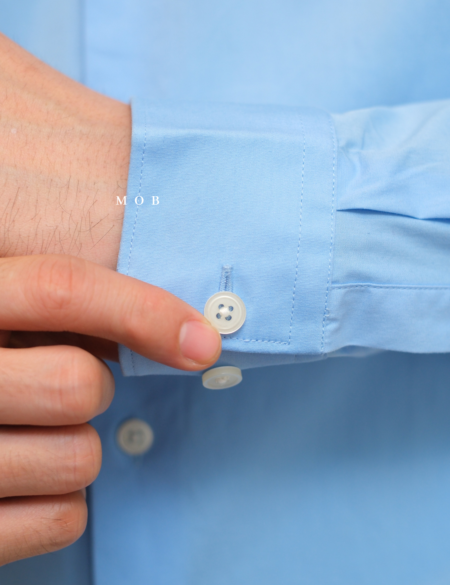 EXLSS07004 FITTED Stretch 1MX LS Shirt Light Blue