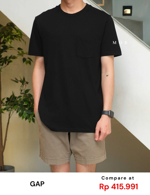 Image of GPSST2204A Basic Pocket SS Tee Black