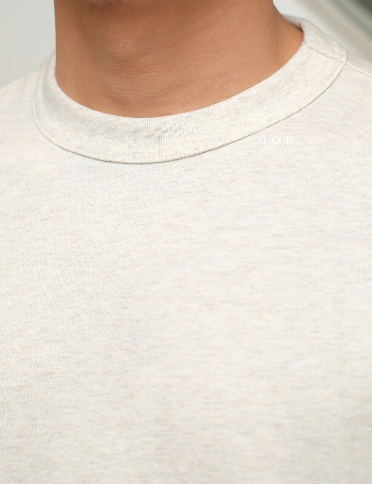 MODSST01001D Basic SS Tee Ivory Misty