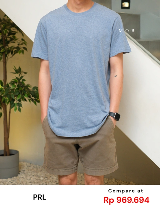 PRLSST05004 Classic SS Tee Blue Grey