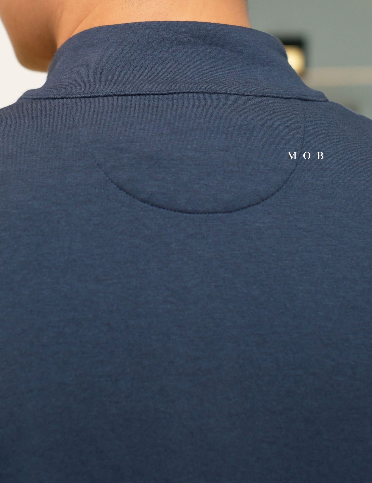 GFW01SWO001-004 1/4 Zip French Terry Sweatshirt Navy