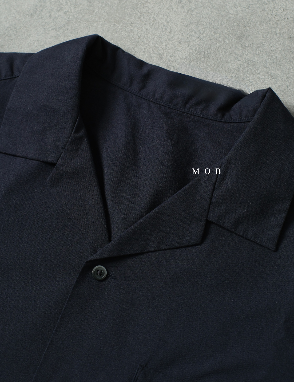 UNQSSS05001C Cotton Open Collar SS Shirt Navy