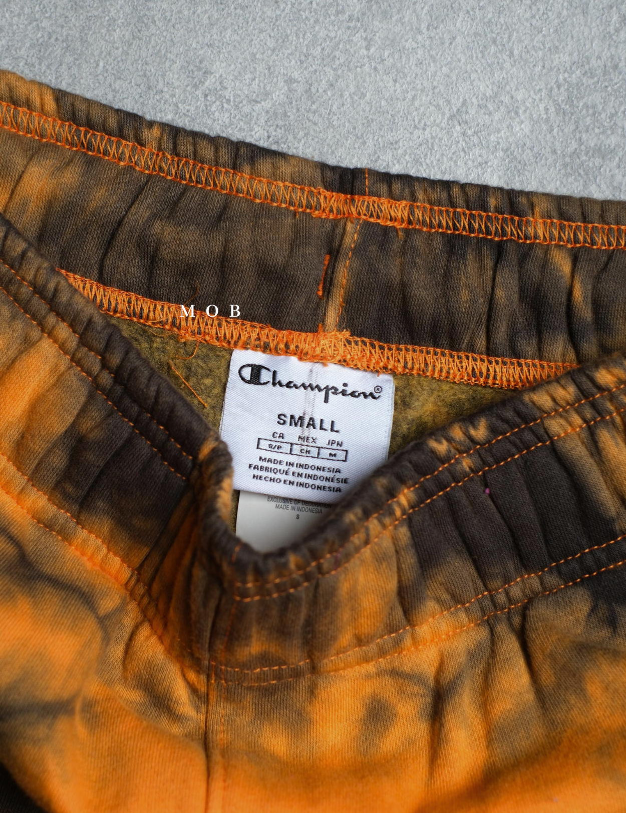 CHMPJP09001F Galaxy Tie Dye Jogger Orange Black