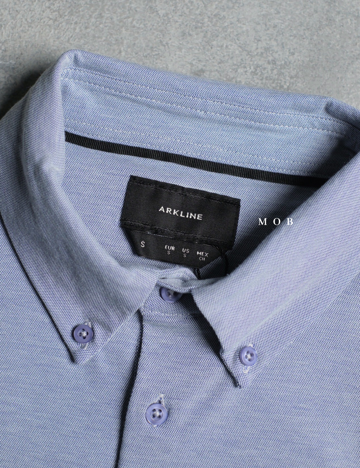 ARK01SSP017 Hybrid Button Down Collar Polo Shirt Blue Horizon