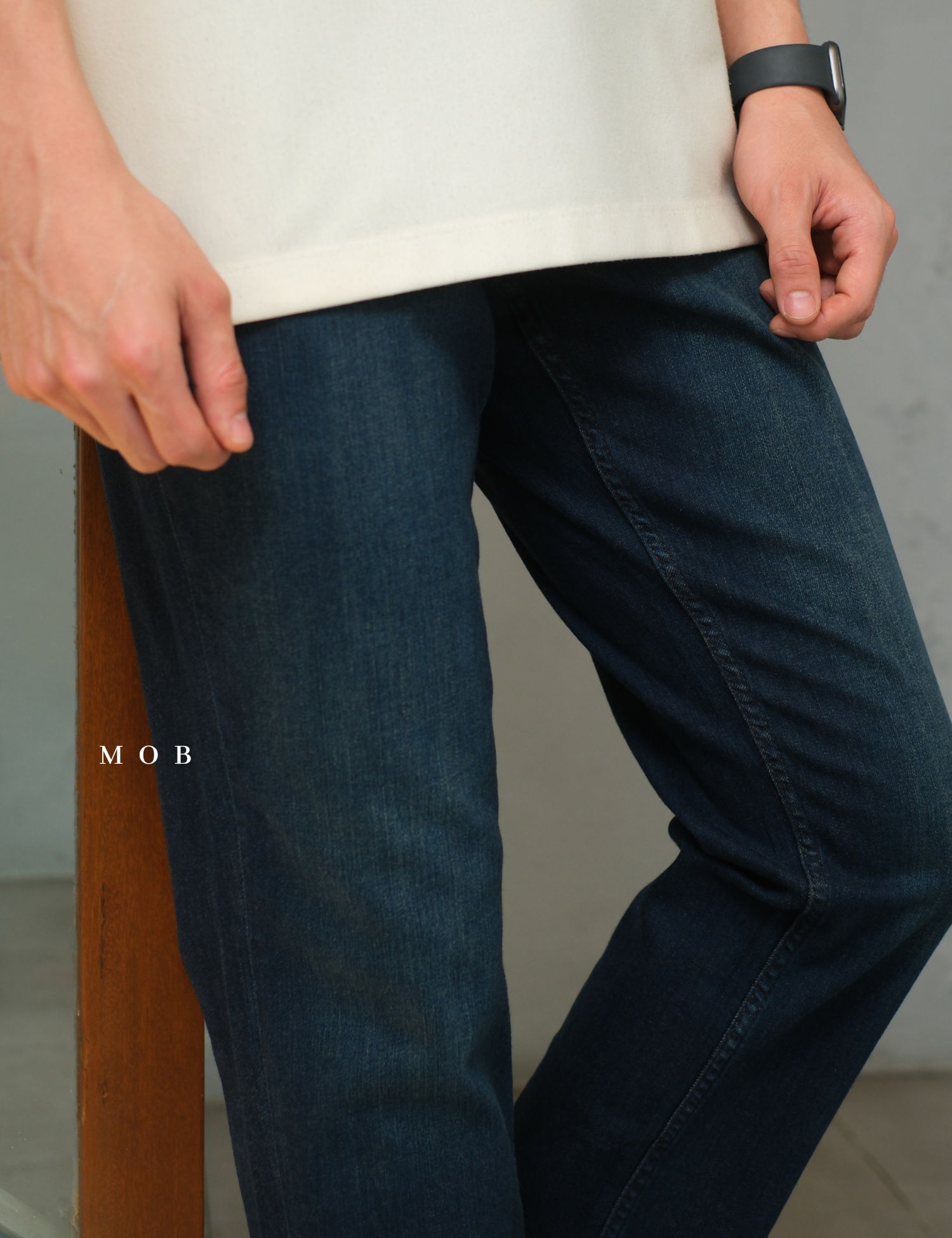 JAPT04001 Athletic Comfort Stretch Jeans Dark Blue