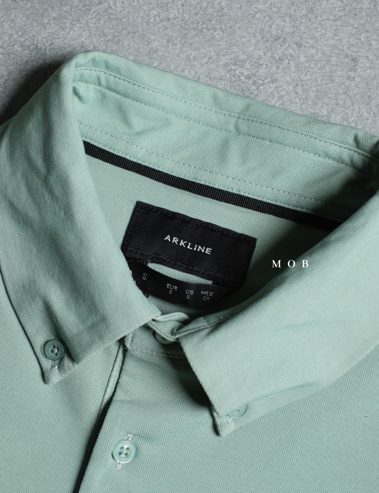 ARK01SSP015 Hybrid Button Down Collar Polo Shirt Palm Green