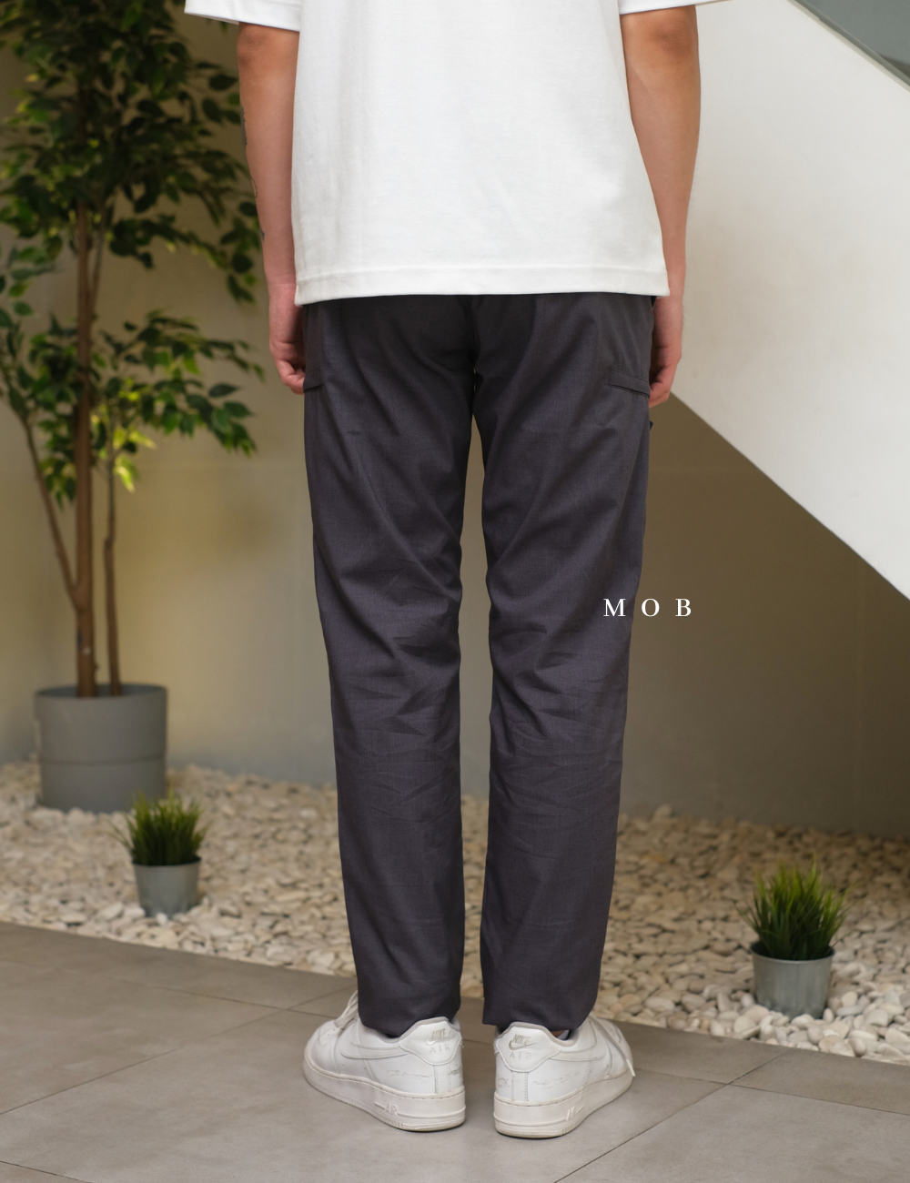 UNQPT14002 Heattech Warm-Lined Pants Side Pockets Dark Grey