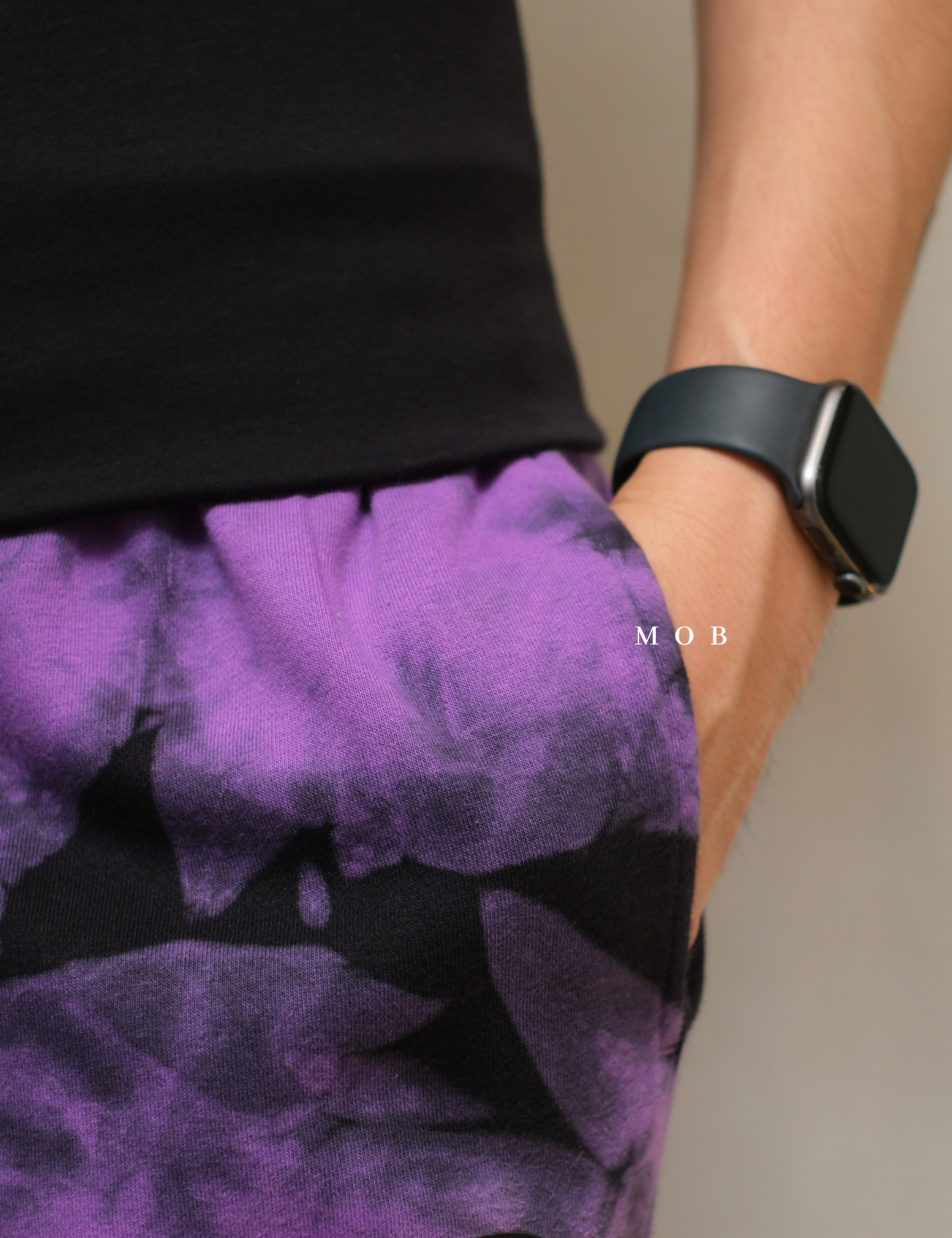 CHMPJP09001G Galaxy Tie Dye Jogger Purple Black