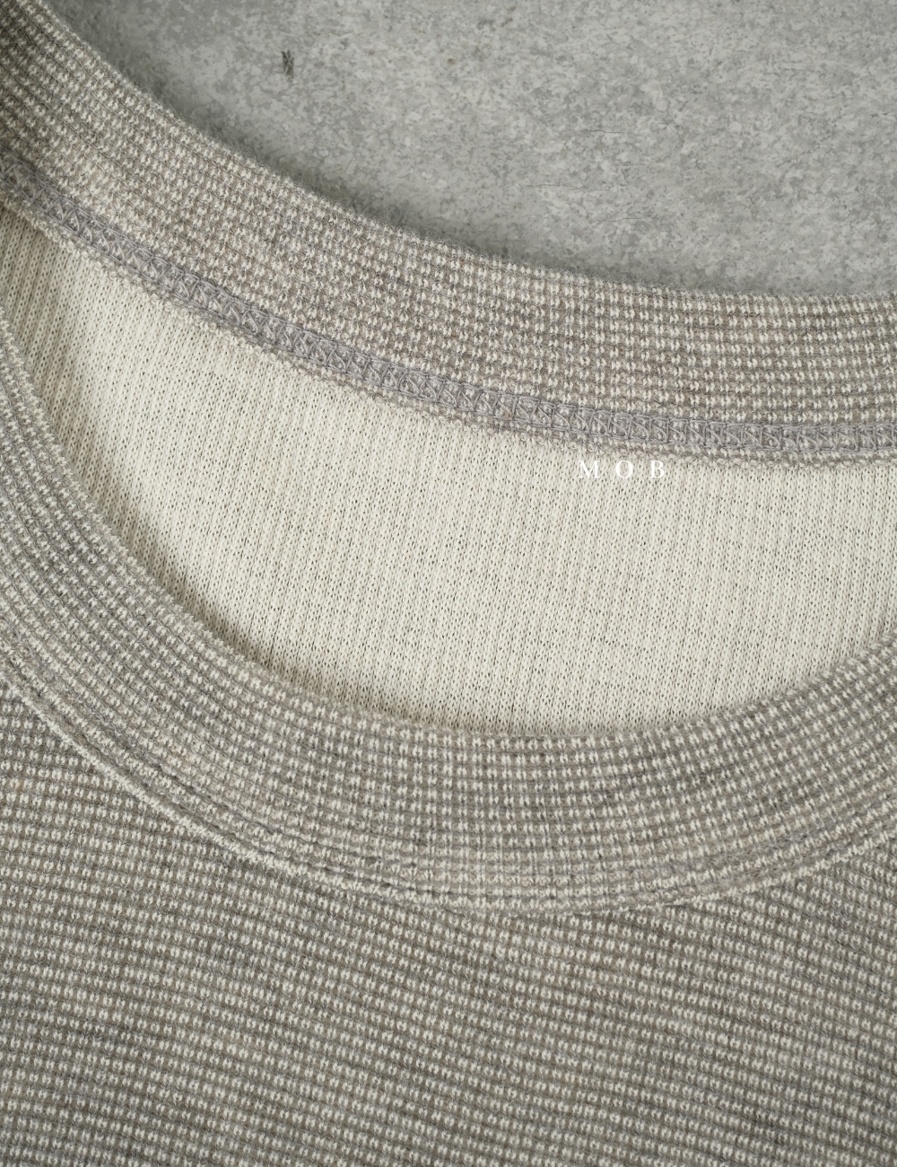 EGLST01002B Texture With Pocket LS Tee Grey