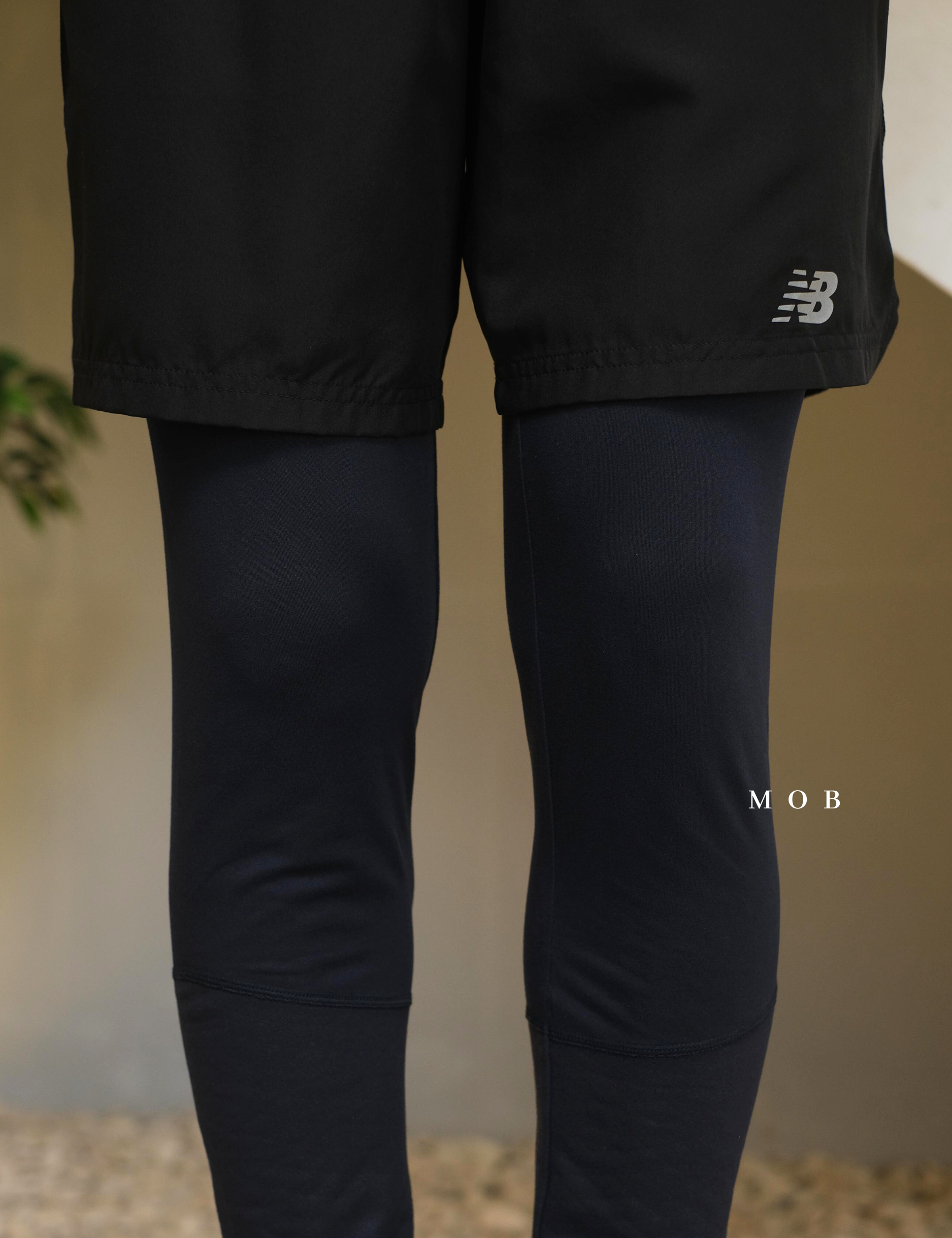 PMTG03002B Script Logo Tights Navy