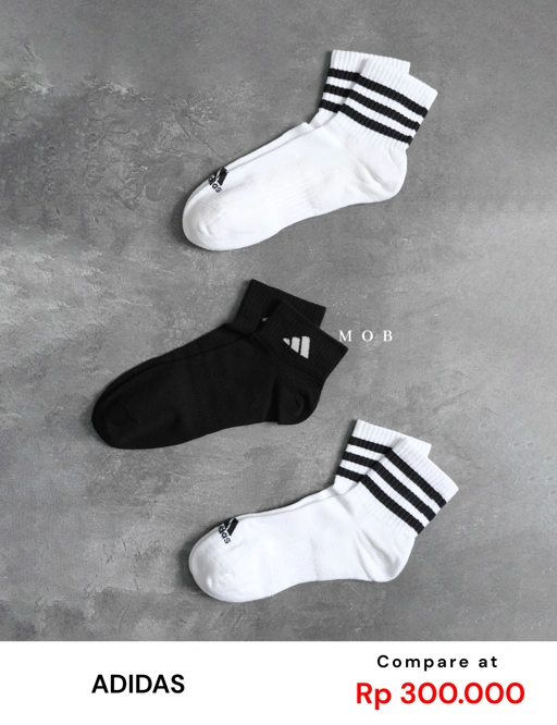 Image of ADDSSO02004 Ankle & Mid Crew Socks Tipe 4 (3 PASANG) (M ONLY)
