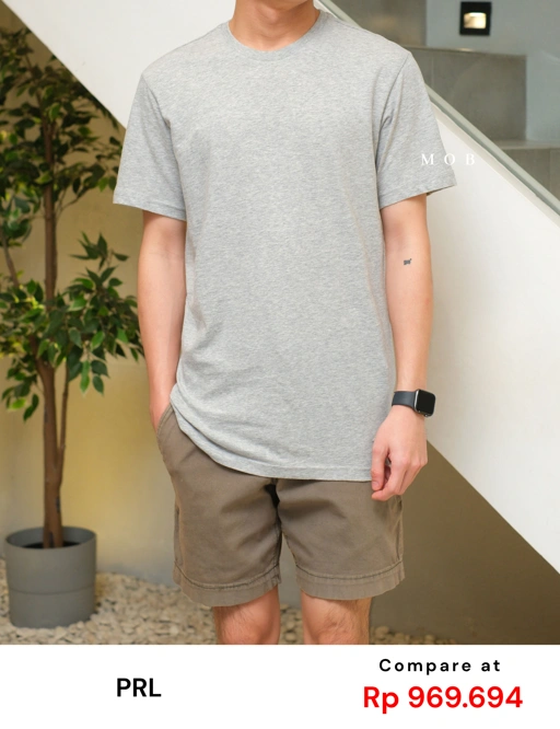 PRLSST05006 Classic SS Tee Grey Misty