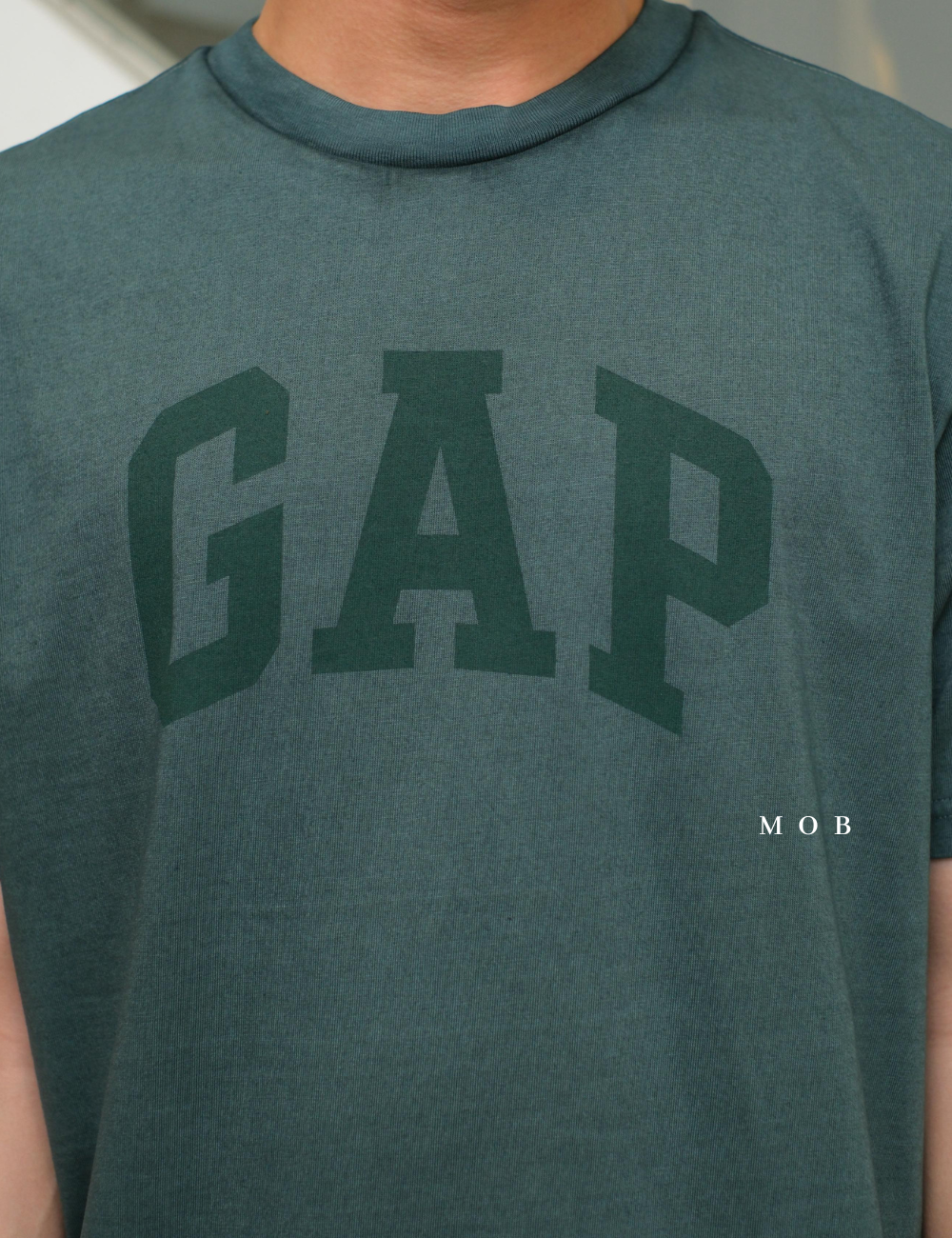GPSST2005B Arch Logo SS Tee Dark Green Washed