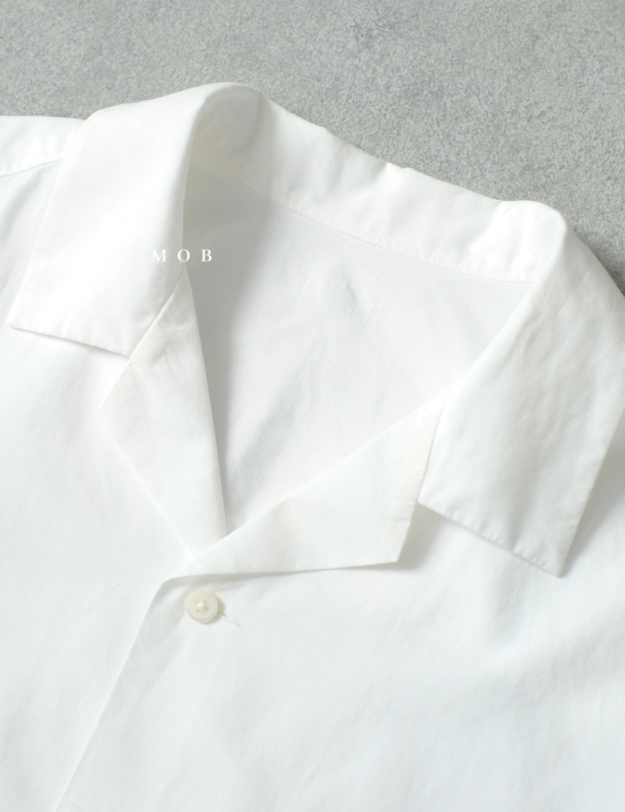 UNQSSS05001D Cotton Open Collar SS Shirt White