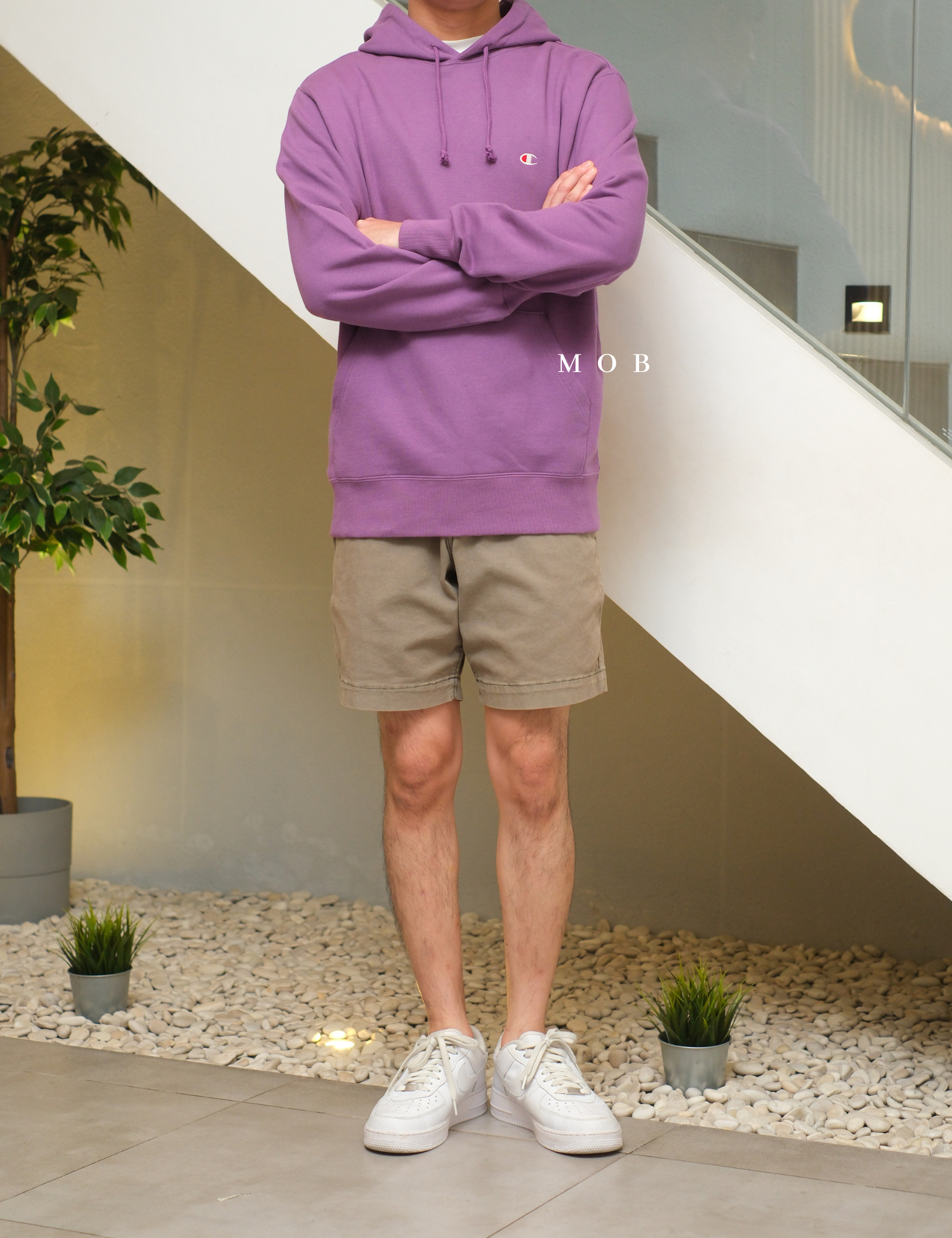 CHMPHOD2101H Basic Terry Pullover Hoodie Wisteria