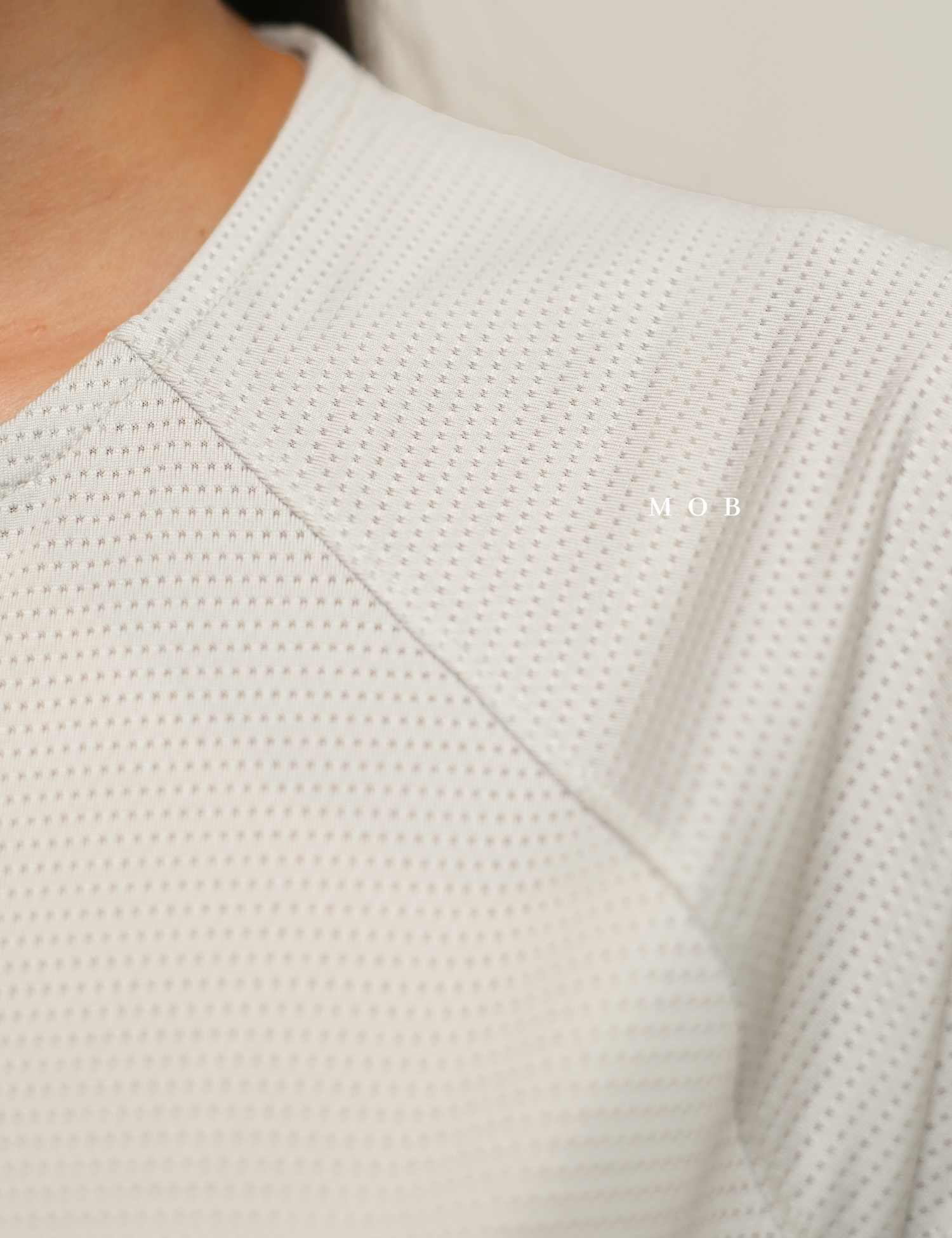 HNM01SST001-006 DryMove Mesh Sports SS Tee Ivory White