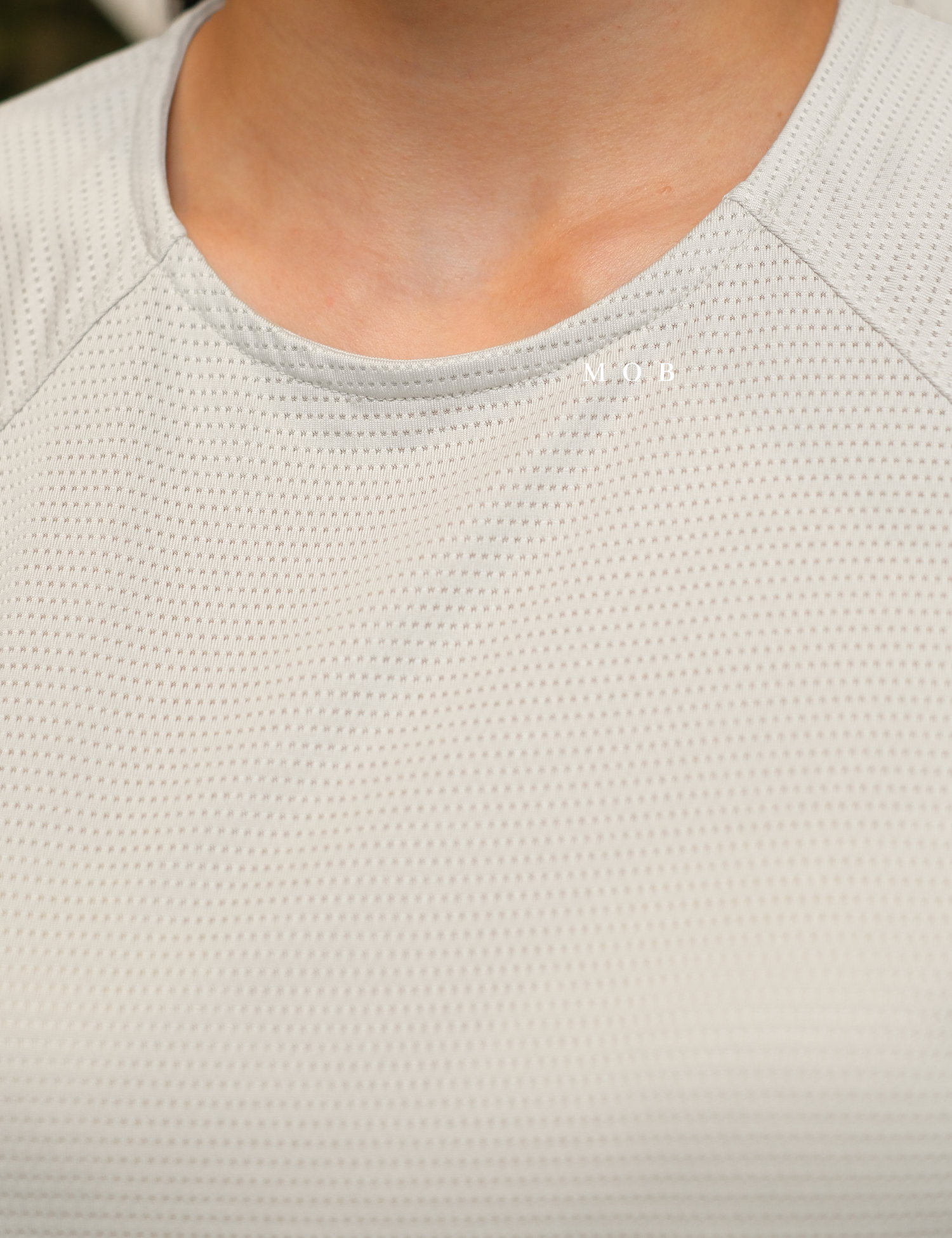 HNM01SST001-006 DryMove Mesh Sports SS Tee Ivory White