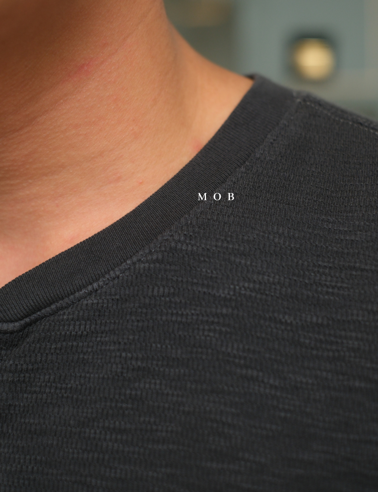 GPLST1302A Textured Henley LS Tee Dark Grey (V2)