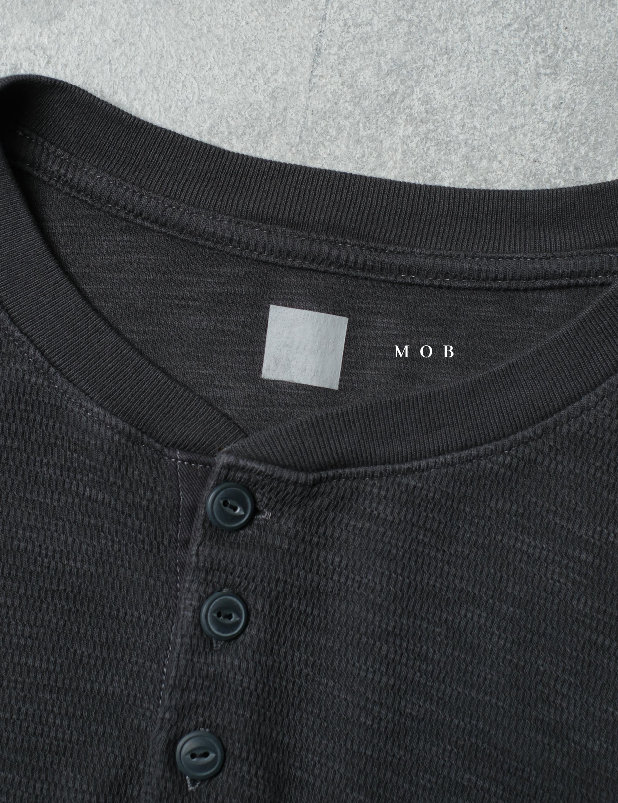 GPLST1302A Textured Henley LS Tee Dark Grey (V2)