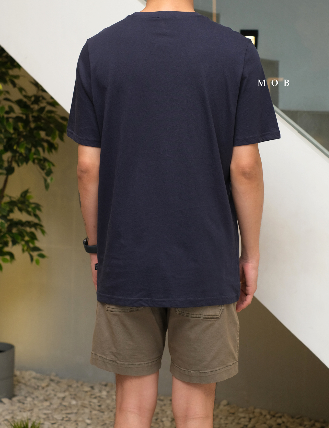 PMSST09014A Flock Logo SS Tee Navy