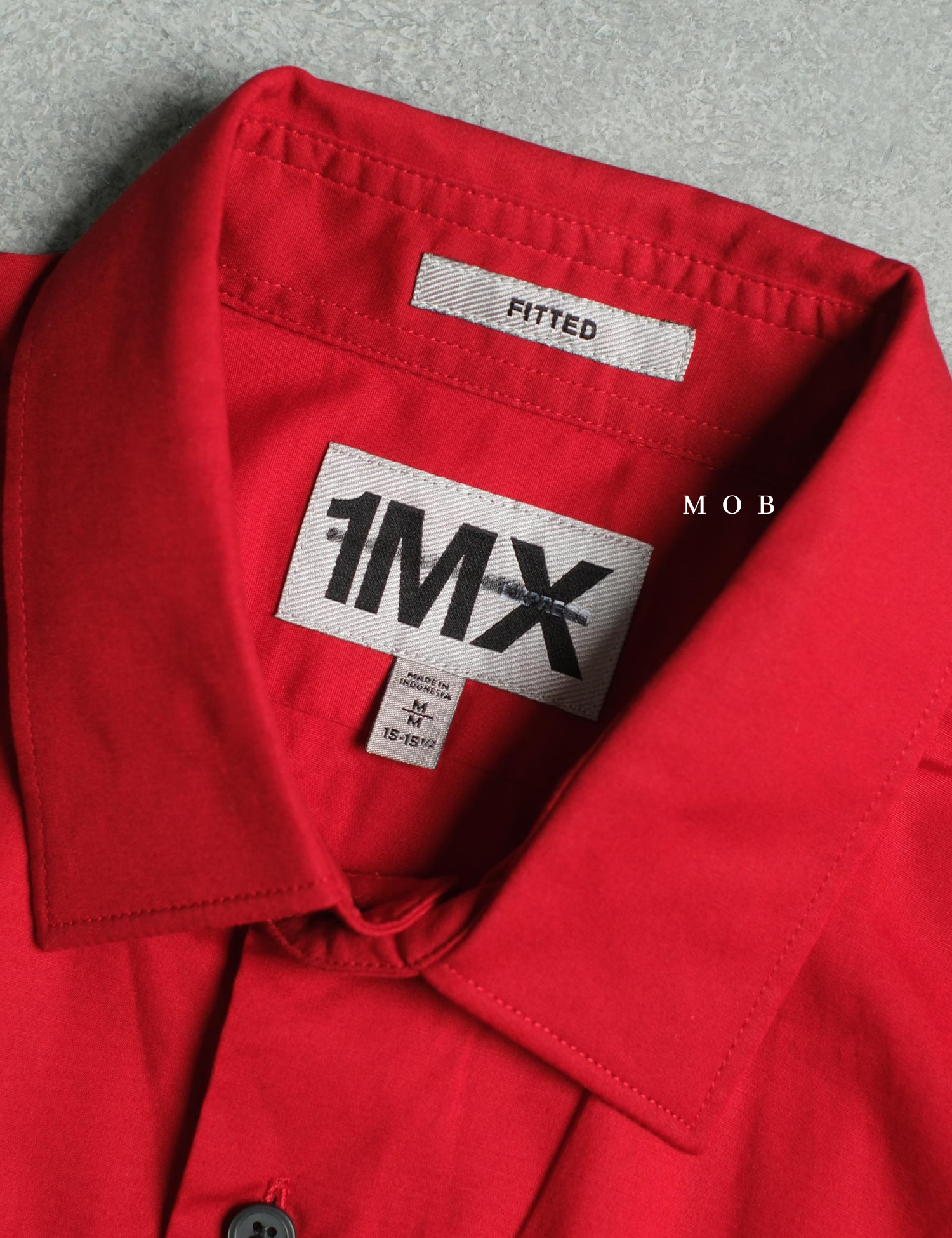 EXLSS07007 FITTED Stretch 1MX LS Shirt Red
