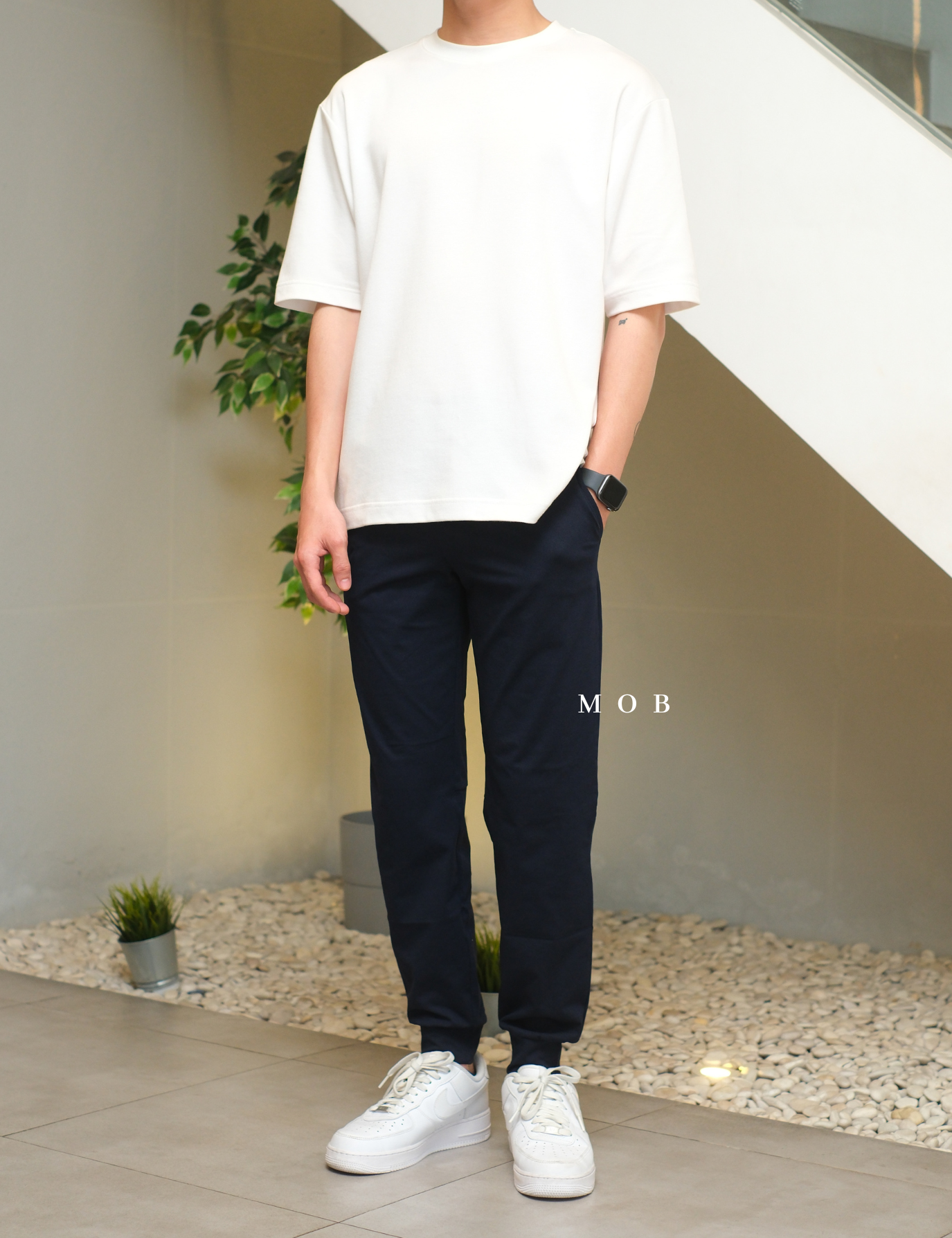GUJP03003 Stretch Jogger Pants Navy