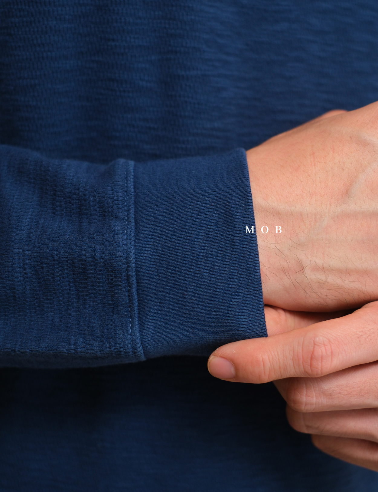 GPLST1303A Textured Henley LS Tee Dark Blue (V2)