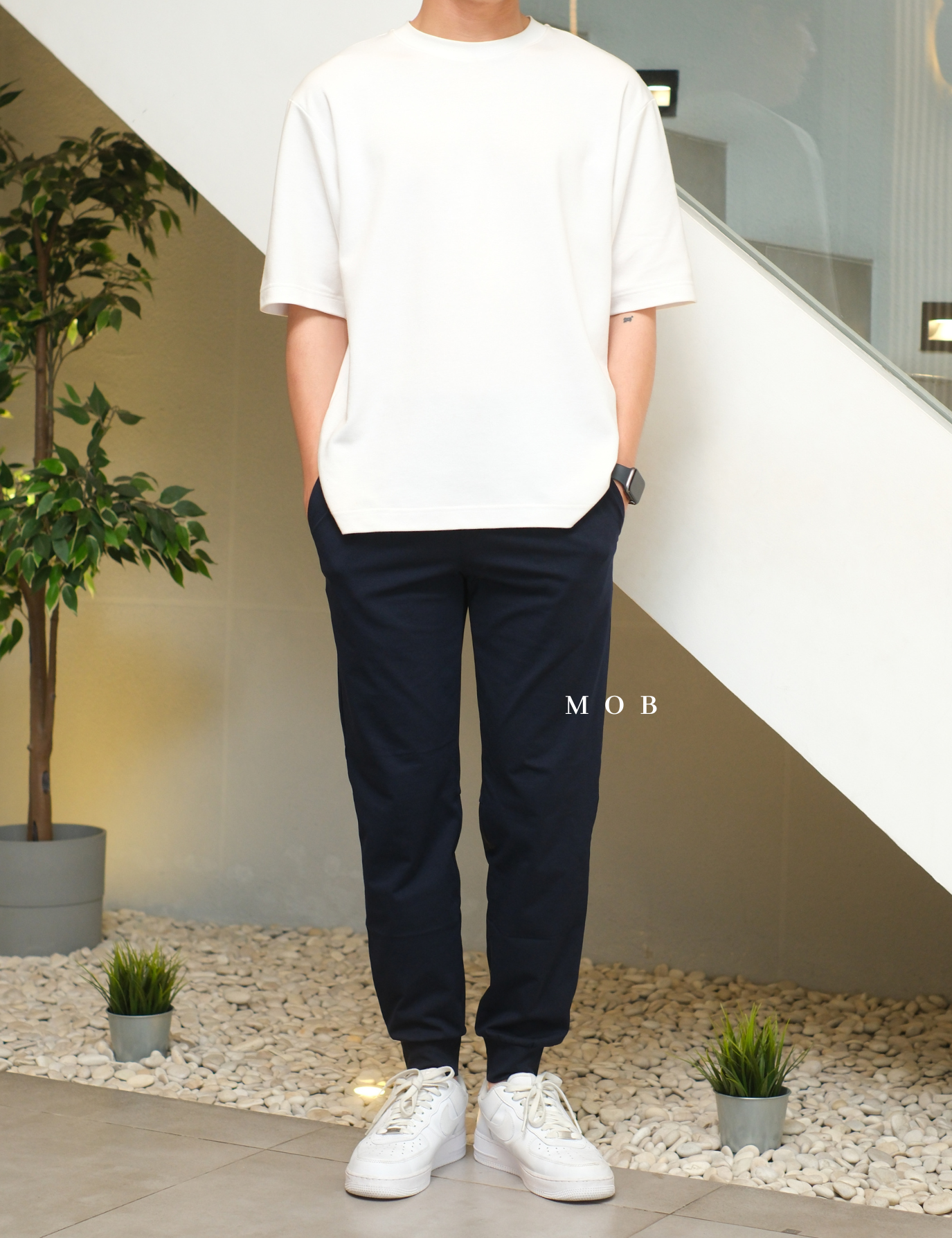 GUJP03003 Stretch Jogger Pants Navy