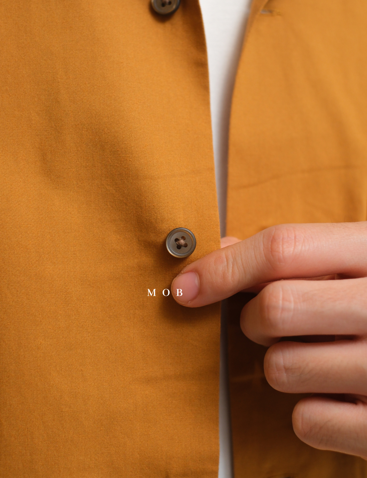UNQSSS05001F Cotton Open Collar SS Shirt Mustard