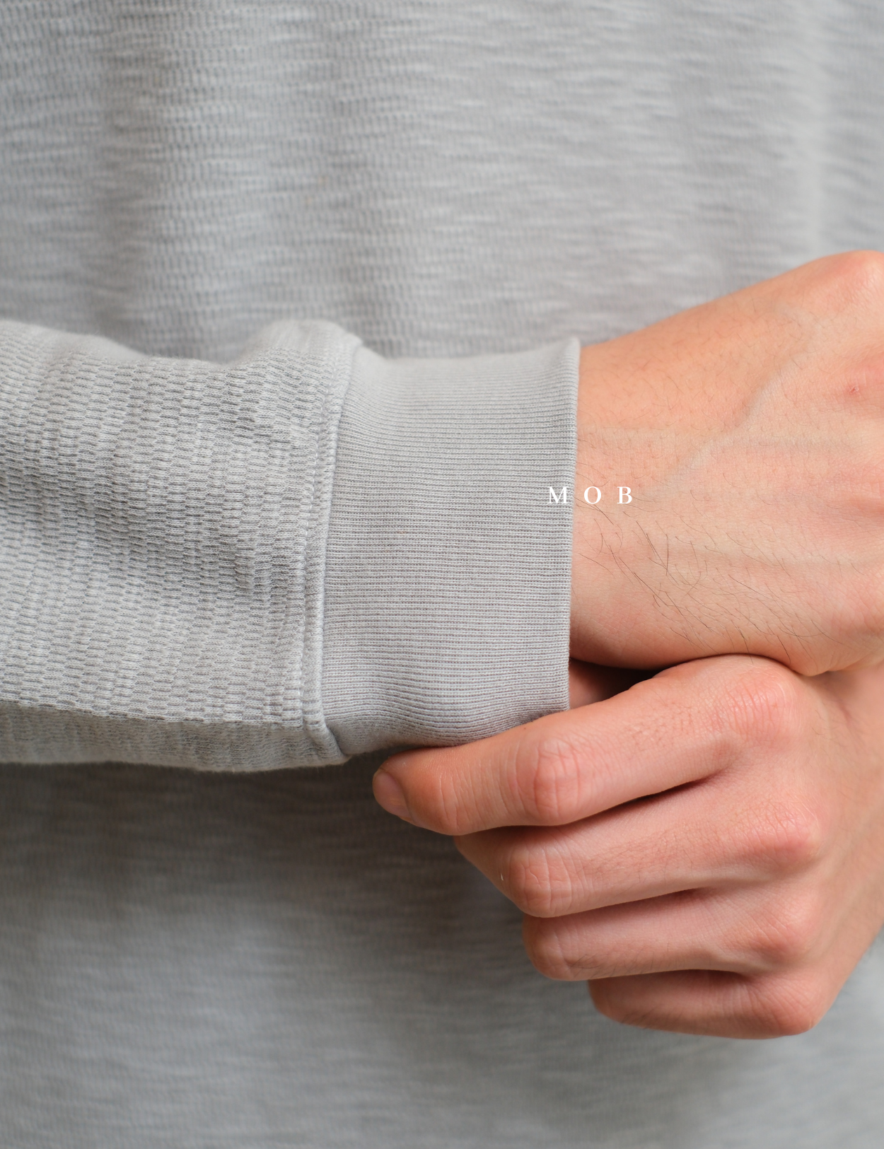 GPLST1304A Textured Henley LS Tee Light Grey (V2)