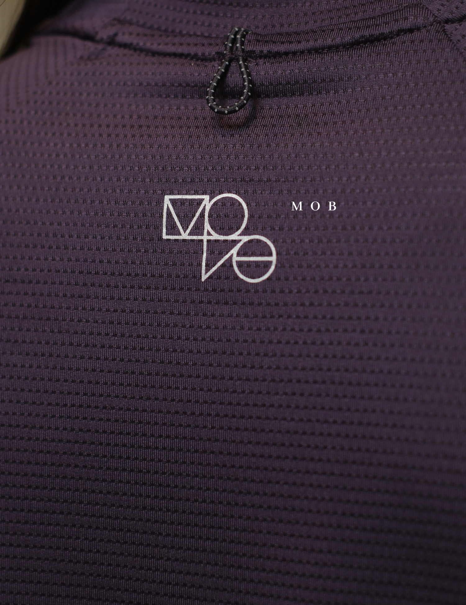HNM01SST002-001 DryMove Reflective Mesh SS Tee Deep Purple