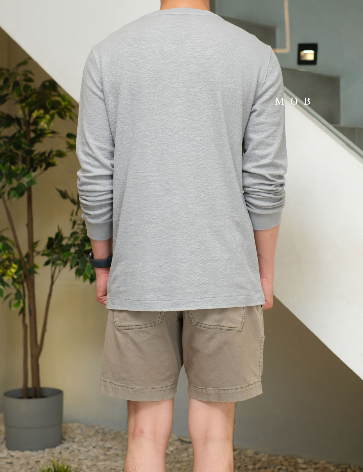 GPLST1304A Textured Henley LS Tee Light Grey (V2)