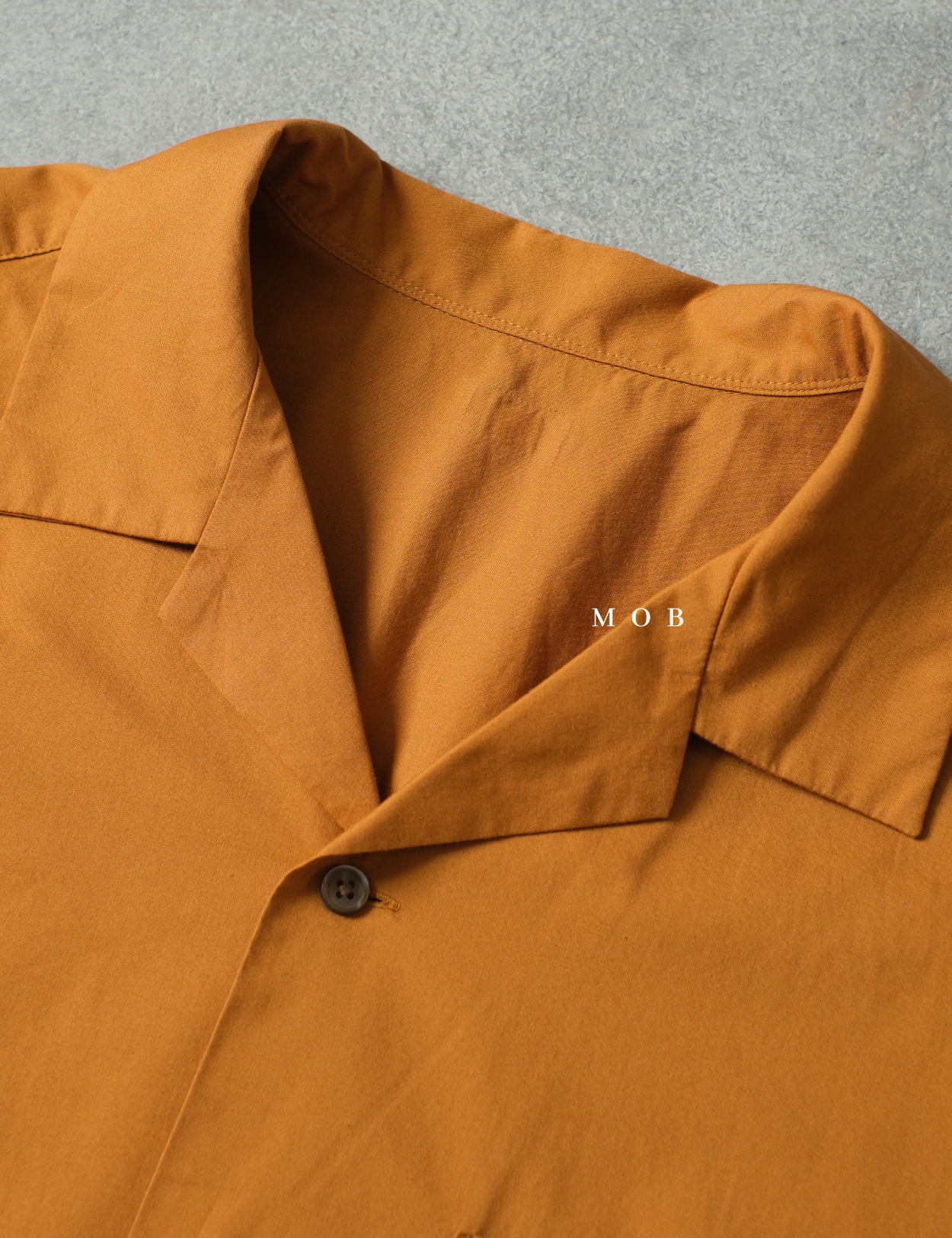 UNQSSS05001F Cotton Open Collar SS Shirt Mustard