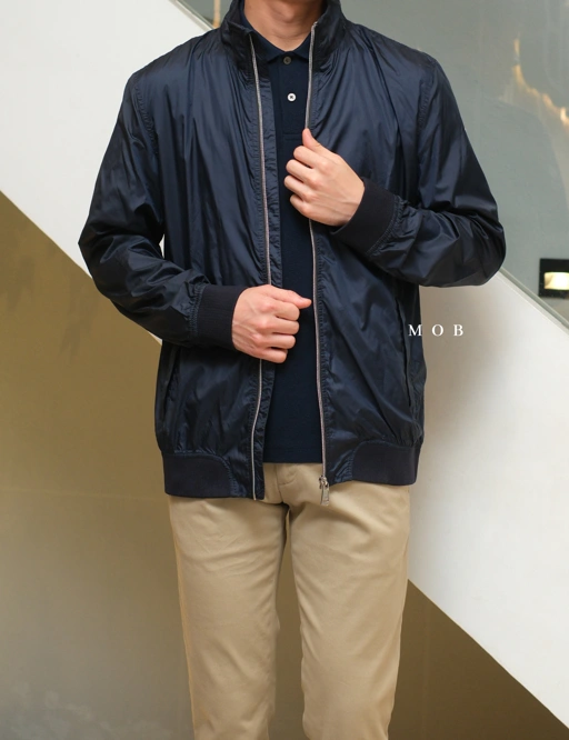 Image of SOJ02001 Full Zip Jacket Navy