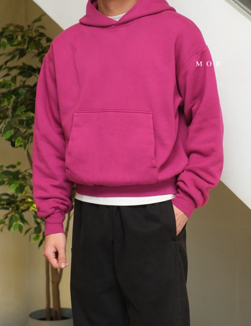 Image of [FAST PRE-ORDER] YZHOD01005 Yeezy x Gap Boxy Hoodie Magenta