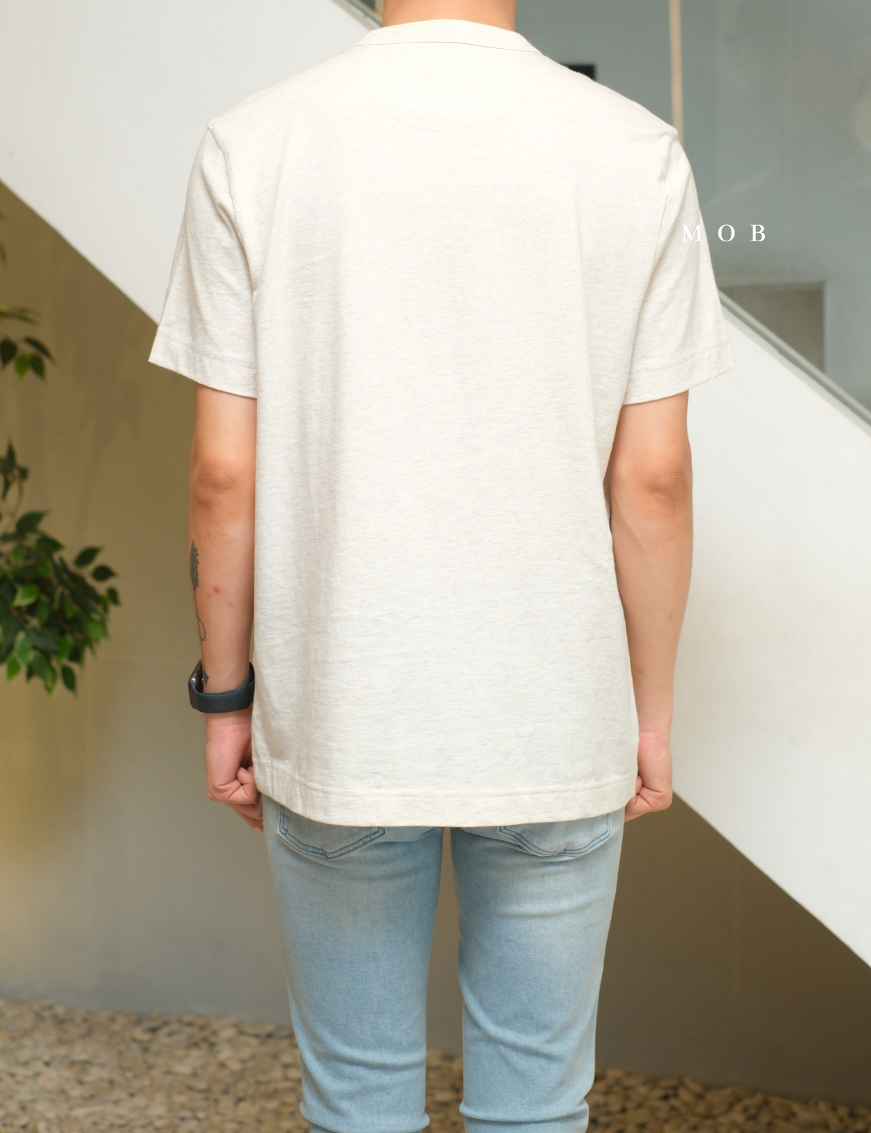 MODSST01001D Basic SS Tee Ivory Misty